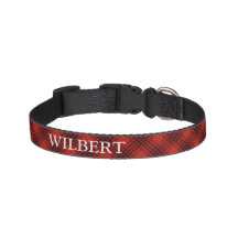 Collier de chien nommé fait sur commande de plaid