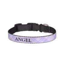 Collier de chien nommé fait sur commande de plaid