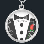 Collier de Cravate noir Best Man<br><div class="desc">Colliers de conservation Choisissez soit Silver Plated Gold Finish ou Sterling Silver Unique Personnalisé! st Christmas Cadeau Mariage Keepsaké Wedding Party Colliers - pour changer la couleur arrière - plan - cliquez sur personnaliser - cliquez sur modifier - choisissez l'outil dernier dans le menu déroulant et choisissez l'une des couleurs...</div>