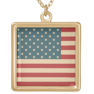 Collier de drapeau vintage américain