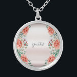Collier de fleurs de pivoine aquarelle<br><div class="desc">Belle aquarelle Peony Collier Fleur</div>