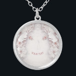 Collier de fleurs rose ivoire<br><div class="desc">Beau collier floral rose rose bleu ivoire</div>