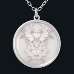 Collier de fleurs rose ivoire<br><div class="desc">Beau collier floral rose rose bleu ivoire</div>