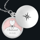 Collier de Merci mariage Bridesmaid<br><div class="desc">Colliers de conservation roses ou de couleur personnalisée Choisissez Argent Plated ou Argent Sterling</div>