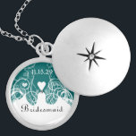 Collier de Merci mariage Bridesmaid<br><div class="desc">Colliers de conservation Choisissez soit Silver Plated Gold Finish ou Sterling Silver Unique Personnalisé! st Christmas Cadeau Mariage Keepsaké Wedding Party Colliers - pour changer la couleur arrière - plan - cliquez sur personnaliser - cliquez sur modifier - choisissez l'outil dernier dans le menu déroulant et choisissez l'une des couleurs...</div>