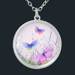 Collier de papillons volants<br><div class="desc">Collier avec Printemps Joy Papillons colorés Volant dans la nature Aquarelle Peinture Papillon et Fleurs Colliers - Choisissez / Ajoutez votre texte favori / Couleur - Faites vos colliers uniques Cadeau - Redimensionnez et déplacez ou ajoutez des éléments avec outil de personnalisation ! - Dessin et design par MIGNED. Vous...</div>