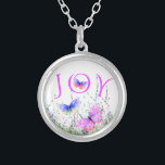 Collier de papillons volants Joie<br><div class="desc">Spring Joy - Papillons colorés volant dans la nature - Peinture - Personnalisable - Choisissez / Ajoutez votre texte unique - Nom / Couleurs / Police / Taille / Eléments - Image / Plus - Faites votre cadeau spécial - Redimensionnez et déplacez ou ajoutez des éléments / du texte avec...</div>
