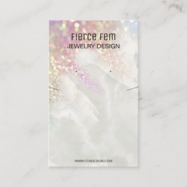 Collier De Parties scintillant Glitzy Et Carte Écr (Devant)