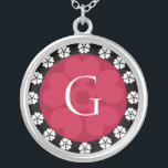 Collier de pendentif de la lettre G de monogramme<br><div class="desc">Montrez votre fierté dans vos initiales portant un pendentif de lettre de monogramme. Le pendentif argenté initial fait également un cadeau mémorable pour n'importe quelle occasion spéciale pour les personnes importantes de votre vie.</div>