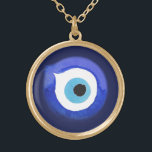 Collier de Pendentif des yeux mal grecs Mati Nazar<br><div class="desc">Protégez-vous de l'énergie négative et attirez la chance avec ce magnifique collier oculaire faux or mauvais. Le mauvais oeil est un symbole de protection et d'aversion contre le mal dans de nombreuses cultures, comme la Turquie, la Grèce et le Moyen-Orient. On croit que porter un collier oculaire maléfique peut vous...</div>