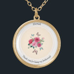 Collier de servantes<br><div class="desc">Collier Bridesmaid à personnaliser - design floral et papillon.</div>