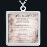 Collier Desiderata sur le parchemin des Faux floraux Vinta<br><div class="desc">Desiderata "Les Choses désirées" Un beau poème en prose de l'écrivain américain Max Ehrmann (1872-1945). Une philosophie de vie sur le Parchemin Floral Vintage. Ferait un cadeau merveilleux pour presque toutes les occasions. On peut facilement garder les mots célèbres à coeur chaque fois qu'elle les porte. Le récipiendaire se souviendra...</div>