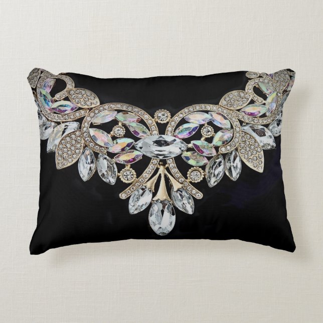 Collier diamant élégant brillant coussin diamant (Devant)