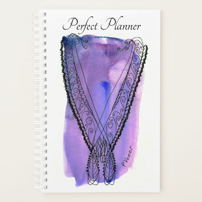 Collier d'Imaginaire violet et bleu (Devant)