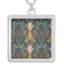 Collier d'inspiration Art déco, design d'impressio