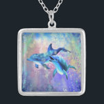 Collier Dolphin Couple<br><div class="desc">Dolphins Couple Colliers Cadeau - MODÈLE Peinture Design</div>