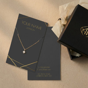 Collier d'or géométrique ou carte d'affichage brac