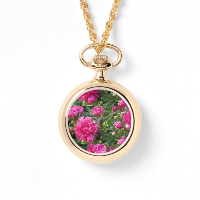 Collier d'or Magenta peony (Recto)