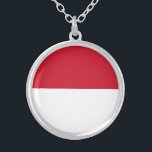 Collier Drapeau de Monaco<br><div class="desc">Drapeau patriotique de Monaco.</div>