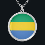 Collier Drapeau Gabon<br><div class="desc">Drapeau patriotique du Gabon.</div>