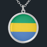 Collier Drapeau Gabon<br><div class="desc">Drapeau patriotique du Gabon.</div>