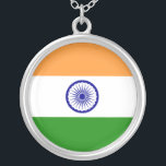 Collier Drapeau indien<br><div class="desc">Collier avec le drapeau de l'Inde, officiellement la République de l'Inde.</div>