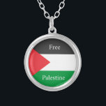 Collier Drapeau palestinien Libérez la Palestine customisé<br><div class="desc">Drapeau palestinien Libérez la Palestine customisé</div>