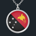 Collier Drapeau Papouasie-Nouvelle-Guinée<br><div class="desc">Drapeau patriotique de Papouasie-Nouvelle-Guinée.</div>