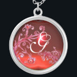 Collier EAUX MAGIQUES EN MONogramme ROUGE, Rubis<br><div class="desc">Design élégant,  unique et coloré,  fleurit,  fleurit et fleurit au printemps. Aquarelle avec feuille d'or et d'argent.</div>