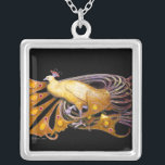 COLLIER ÉLÉGANT CACHET EN JAUNE ET NOIR<br><div class="desc">Design coloré et élégant avec pierres 3D lumineuses Design graphique numérique par Bulgan Lumini. Partie de la nouvelle collection ARCADIA.</div>