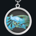 COLLIER ÉLÉGANT CACHET EN TURQUASE BLEUE ET NOIR<br><div class="desc">Design coloré et élégant avec pierres 3D lumineuses Design graphique numérique par Bulgan Lumini. Partie de la nouvelle collection ARCADIA.</div>