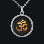Collier En Argent Asana Relax Fitness Zen Yoga Om Mantra Symbole<br><div class="desc">Asana Relax Fitness Zen Yoga Om Mantra Symbole Or Soleil Lever Méditation Jaune Orange Inspirationnel Elégant Sunrise Sterling Argent Rond Collier.</div>