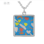 Collier En Argent Ciel d'amour<br><div class="desc">Laissez le ciel de l'amour dans votre cuisine avec ce collier artistique moderne et unique de créateur!</div>