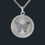 Collier En Argent Citation de foi en papillon à motif Vintage<br><div class="desc">Papillon motif Vintage avec citation "Avoir la foi c'est avoir des ailes"</div>