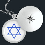 Collier En Argent étoile sterling de david, bleu brun sur blanc<br><div class="desc">étoile sterling de david,  bleu brun sur blanc</div>