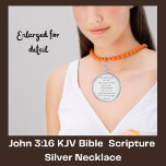 Collier En Argent John 3:16 Écriture Bible Citation<br><div class="desc">Jean 3:16 Cadeaux chrétiens</div>