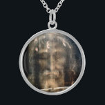 Collier En Argent Linceul de Turin<br><div class="desc">Le linceul de Turin ou de linceul de Turin est une longueur du tissu de toile soutenant l'image négative d'un homme qui est allégué pour être Jésus de Nazareth.</div>