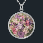 Collier En Argent Monogramme photo Bouquet Mariage de la mariée Keep<br><div class="desc">Customisez ce design dès aujourd'hui ! Ce cadeau est parfait pour l'expression pour l'occasion spéciale. Venez visiter notre magasin,  pour tous nos designs cool.</div>