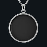 Collier En Argent pâle<br><div class="desc">Juste code hexadécimal noir 00000 tendance couleur gothique de minuit élégant</div>