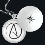 Collier En Argent Symbole athéisme - Symbole athée<br><div class="desc">Symbole de l'athéisme noir. Grand cadeau pour athée,  cadeau pour philosophe,  cadeau pour scientifique et idée cadeau pour athéisme cool.</div>