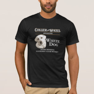 Collier et T-shirt blanc de noir de chien de