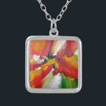 Collier Expressionism<br><div class="desc">Peinture Abstraite d'expressionnisme jaune rouge</div>