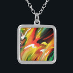 Collier Expressionism<br><div class="desc">Jaune Vert Rouge Bleu Abstrait Expressionnisme peinture</div>