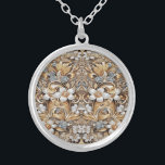 Collier Floral Blanc Or Décor<br><div class="desc">Beau Collier Floral Blanc Or Décoratif</div>