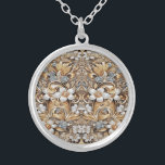 Collier Floral Blanc Or Décor<br><div class="desc">Beau Collier Floral Blanc Or Décoratif</div>