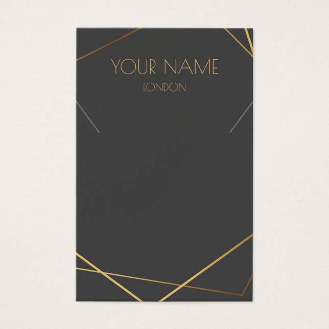 Collier géométrique or carte d'affichage plat (Devant)