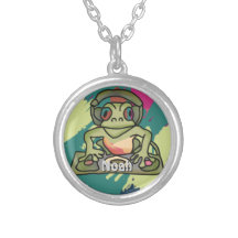 Grenouille rétro avec casque | Drôle