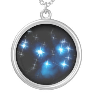 Collier Groupe d'étoile bleue de Pleiades