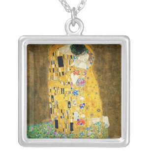 Collier Gustav Klimt la peinture vintage de Nouveau d'art