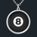 Collier Huit balles<br><div class="desc">Pool Huit boules (8boules). Texte personnalisé.</div>